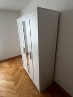 IKEA BRIMNES Kleiderschrank 3-türig, Weiss, mit Spiegel