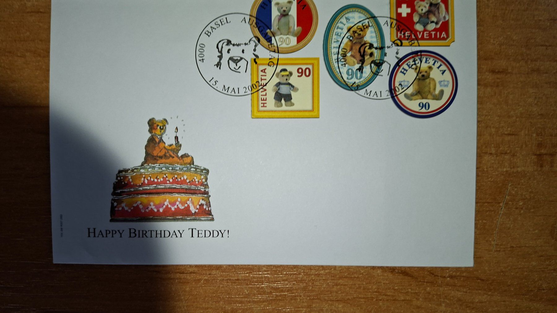 Alle Briefmarken: F1054 - FDC Teddy Baer – Gebraucht aus Trélex von Phil_Albert