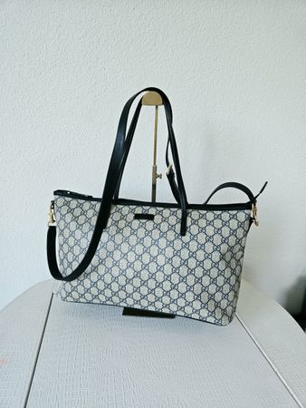 Handtasche Gucci GG SupremeCanvas Leder schwarz gute Zustand