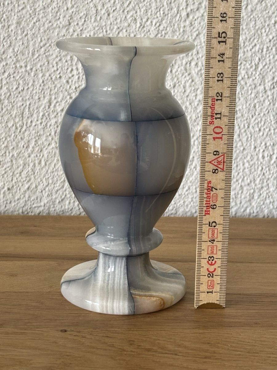 Vasi & Recipienti: Vintage Onyx Patchwork Vase Blau Perfekt! – Usato da Wettingen venduto da Mmccl 4