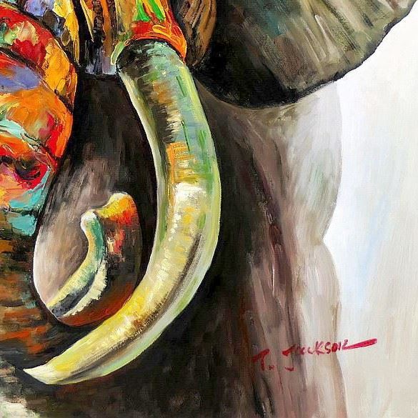 Reproduktionen & Neuware: Modern Art - Afrika Safari Elefant – Neu (gemäss Beschreibung) aus Larnaca von KunstDepot24 4