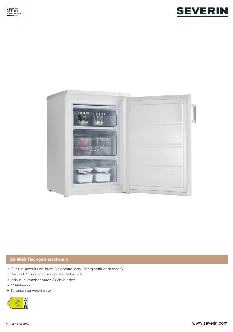Gefrierschrank: GS8865 Gefrierschrank – Neu (gemäss Beschreibung) aus Wängi von SPCSHOP 5
