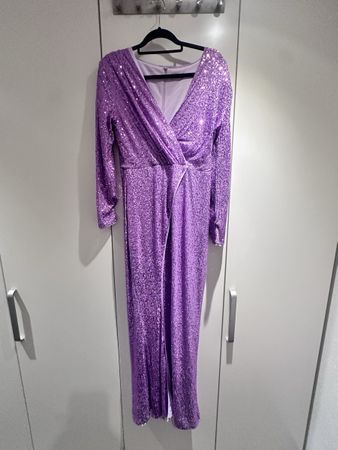 VESTITO ELEGANTE PAILLETTES LILLA