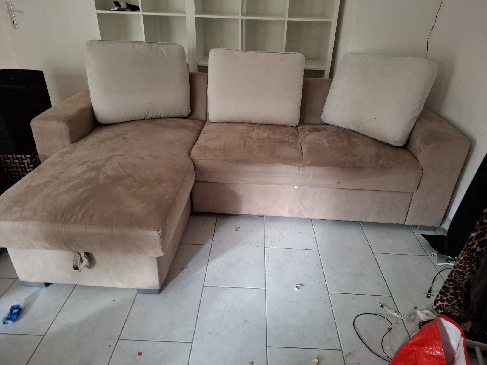 Divani: Ecksofa braun mit Bettfunktion und Stauraum – Usato da Uebeschi venduto da rom_x26s