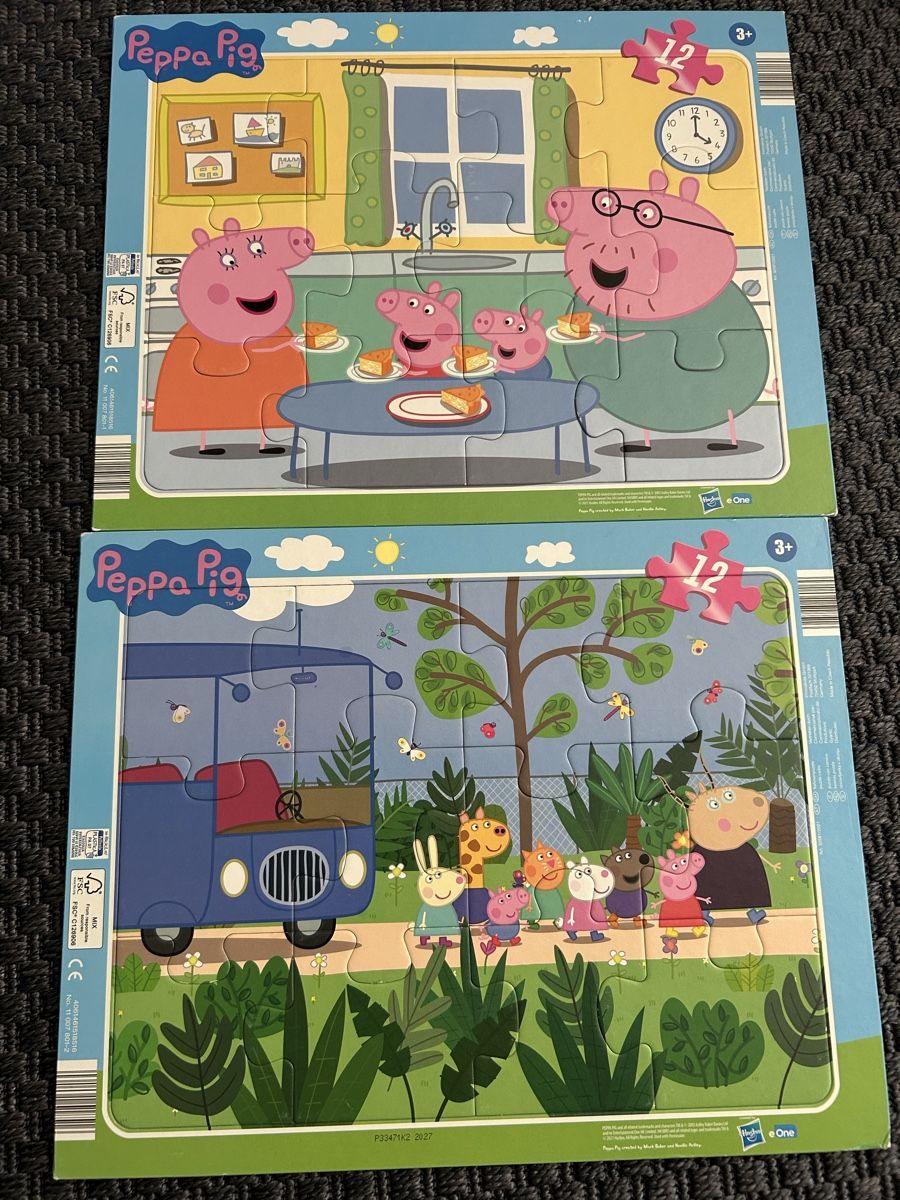 Hasbro Puzzle: Peppa Pig 12 Piece Puzzles Set 2 Pcs New – Usato da Zürich venduto da mar_d7zz