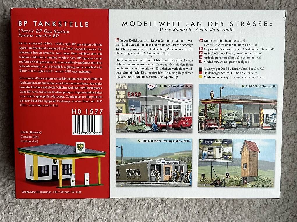 Modellini di ferrovie: Orginalverpackt - BP Tankstelle H0 1577 – Usato da Niederscherli venduto da Spi_re 1