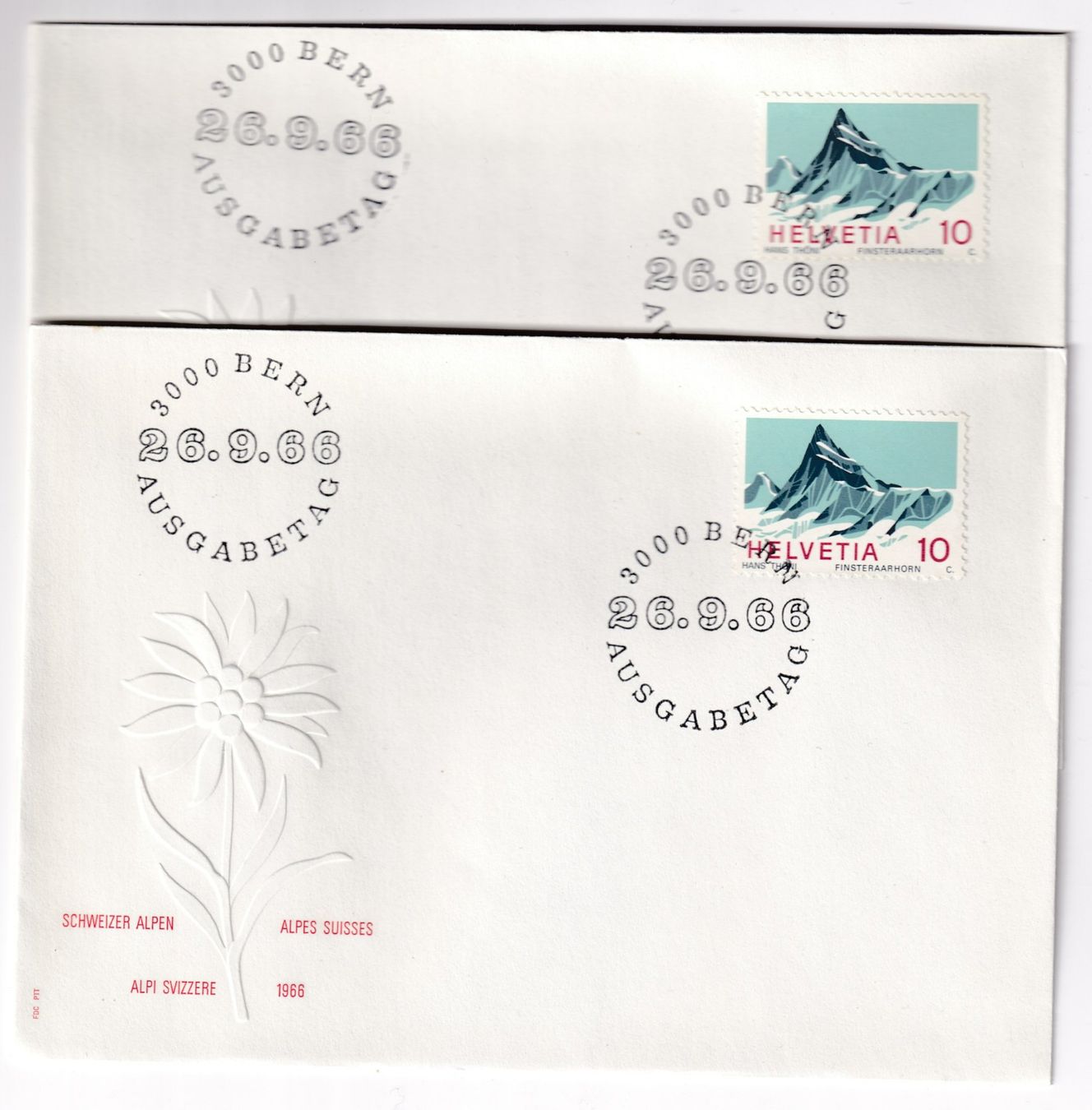 Tutti i francobolli: Abart FDC 1966 Ersttag Stempel Verschoben selten – Nuovo (secondo la descrizione) da Neuchâtel venduto da karlpierrino 1