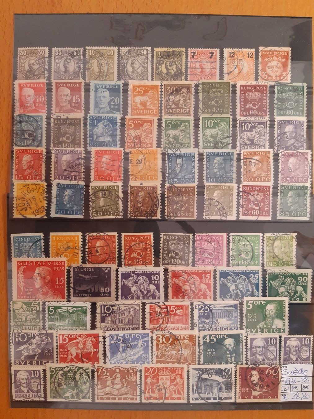 Tutti i francobolli: Schweden° / Suède° 1911-38 – Usato da Confignon venduto da Alfda2000