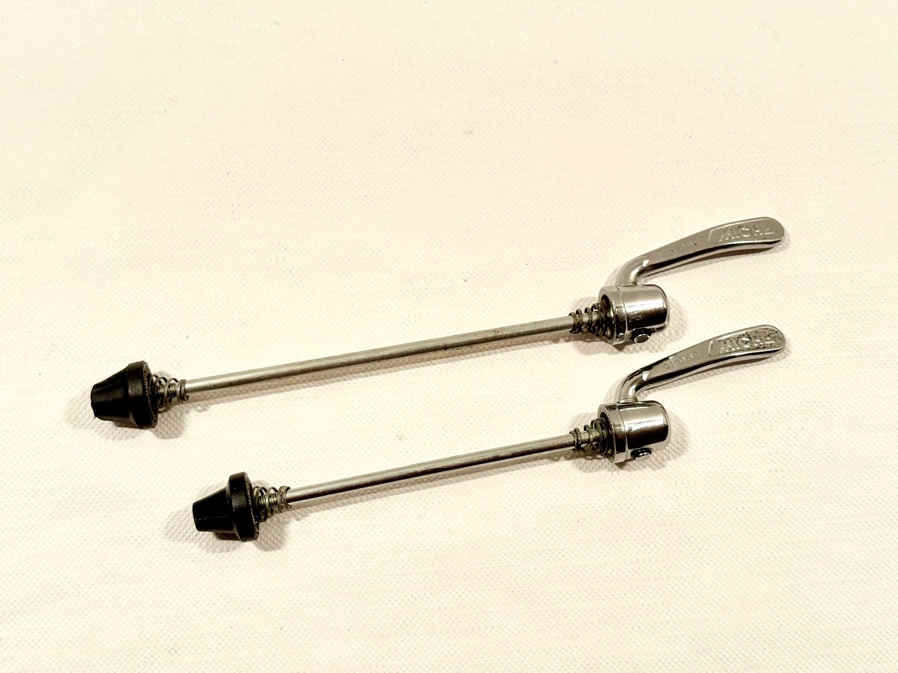 Ersatzteile: MICHE Vintage Schnellspanner Set V+H 155 Gramm – Gebraucht aus Luzern von bikeandbeltcom