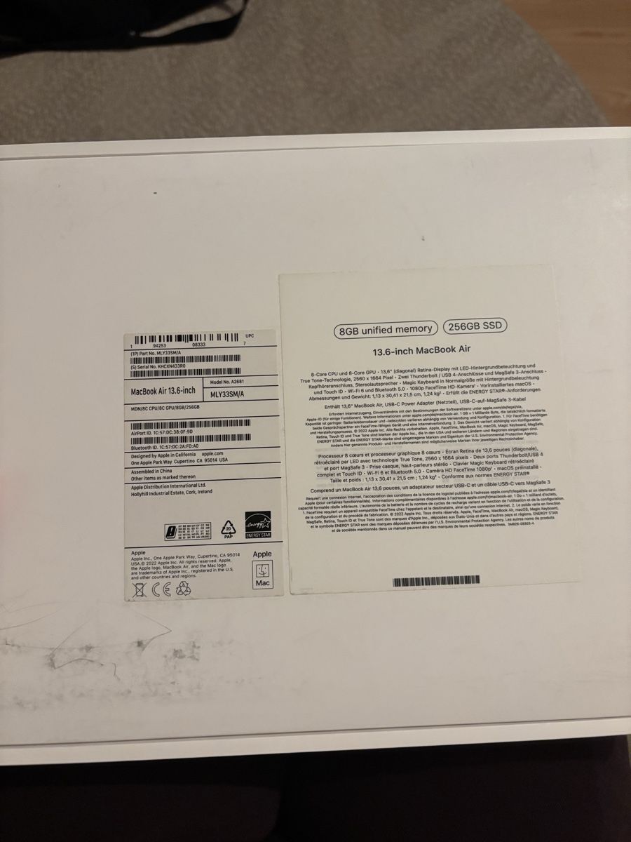 Apple Notebooks: Mac air M2 2022 – Neu (gemäss Beschreibung) aus Sion von liz_c8h6