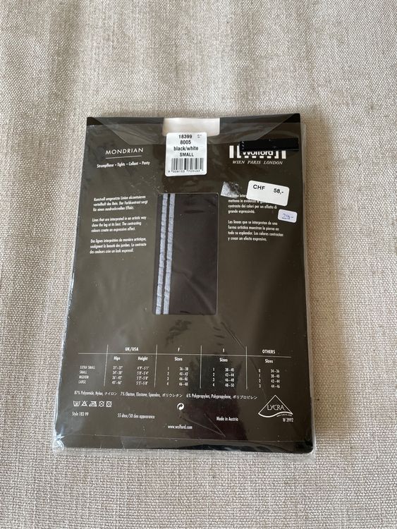 Wolford Mondrian Strumpfhose Gr. S Kaufen auf Ricardo