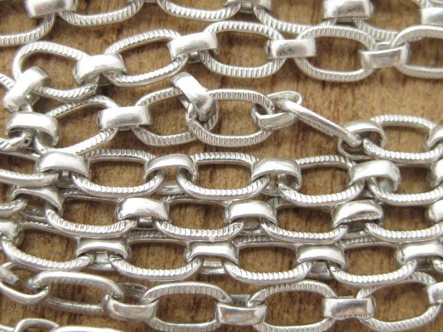 Catenine: Vintage Anker Kette Collier Silber 835 geriffelt – Usato da Ermatingen venduto da Decovin