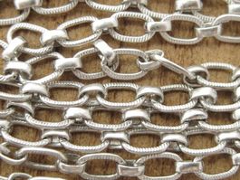Vintage Anker Kette Collier Silber 835 geriffelt