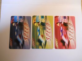 3 Speed Phonecards mit verschiedenen Motiven Top Zustand