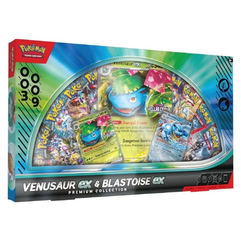 Pokémon Carte collezionabili: Pokémon TCG Venusaur ex & Blastoise ex Premium Collection – Nuovo e nell'imballaggio originale da Biel/Bienne venduto da MAZALITO