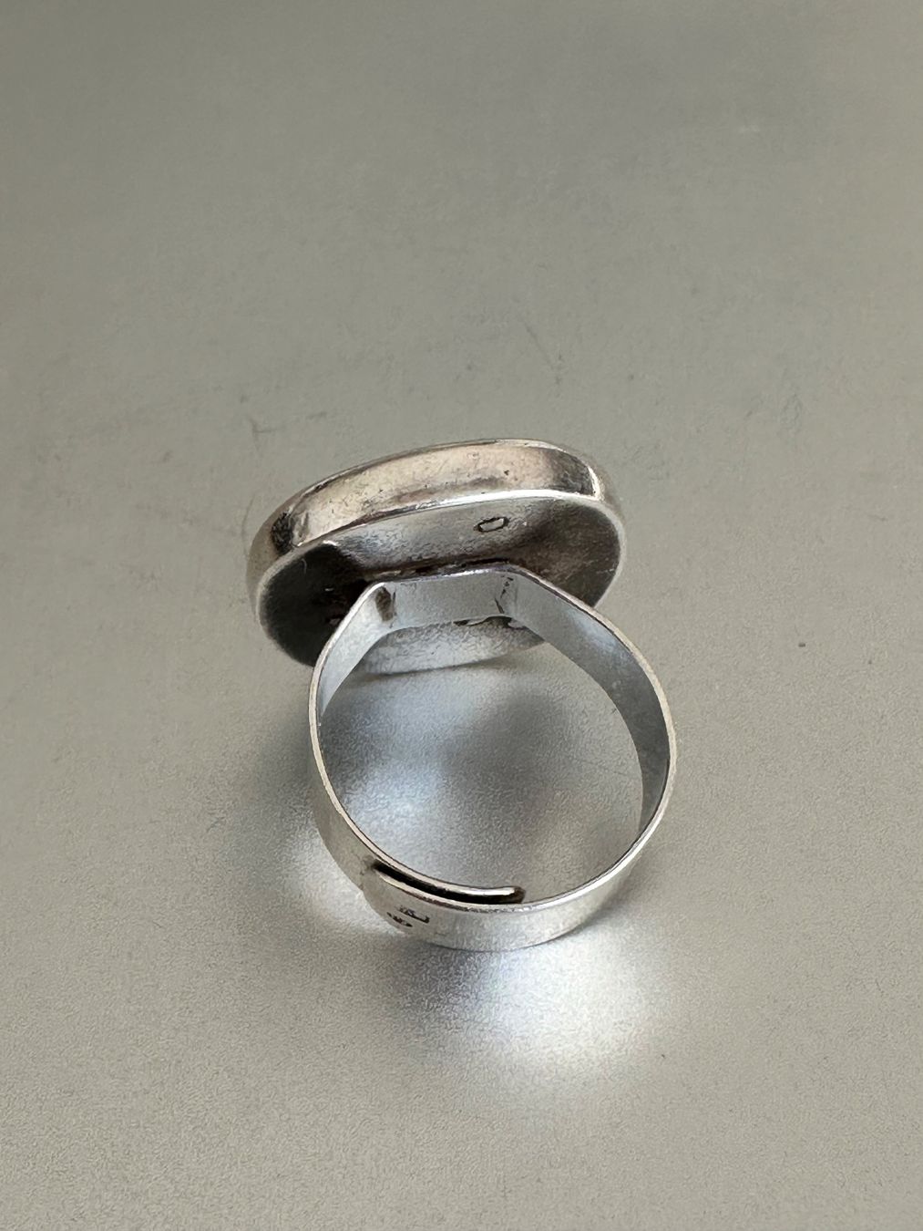 Anelli: Vintage 925 Silber Ring mit Ammolite: 55 – Usato da Onex venduto da Antiqueshow 2