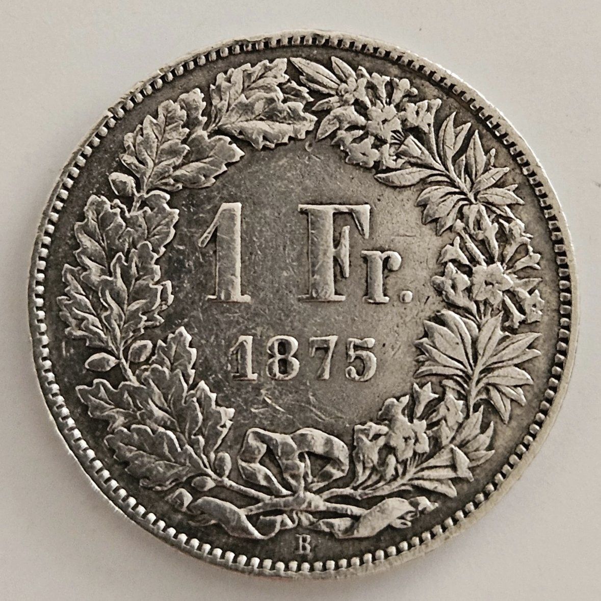 Tutti le monete: 1875 1 Franken -vz – Usato da Kirchberg SG venduto da Zenhad69