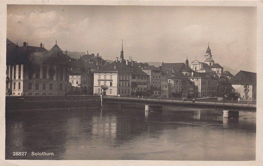 Cartoline postali: Solothurn, Brücke, gelaufen 1926 – Usato da Frauenfeld venduto da POML