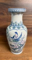 Vintage Porzellan Vase mit Vogelmotiv, Top Zustand!