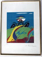 Noël Jeanbourquin Jura sérigraphie 9/200 signée 24 x 20 cm