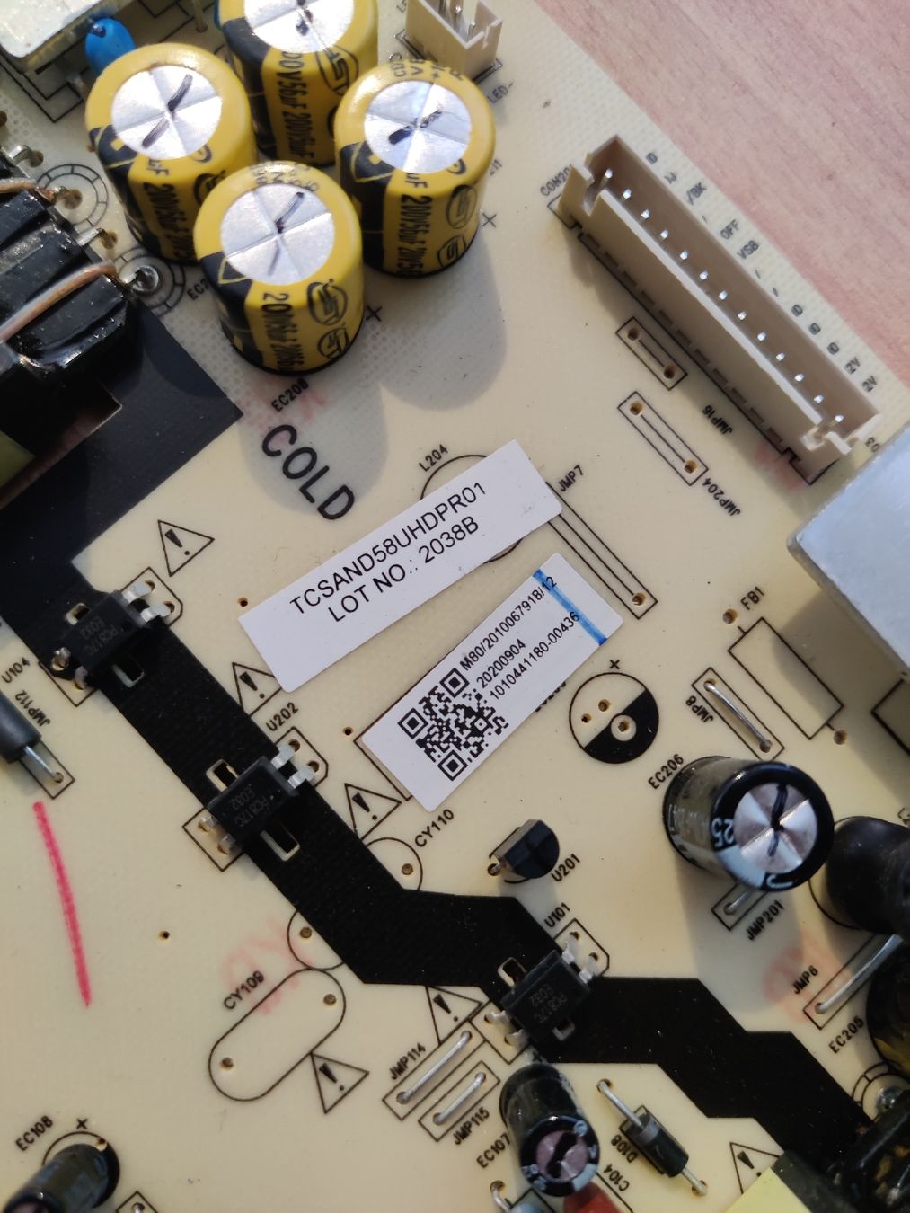 Alimentazione elettrica: Mainboard TC58UHDPRO1, gebraucht, funktionstüchtig – Usato da Märwil venduto da nolimits100 1
