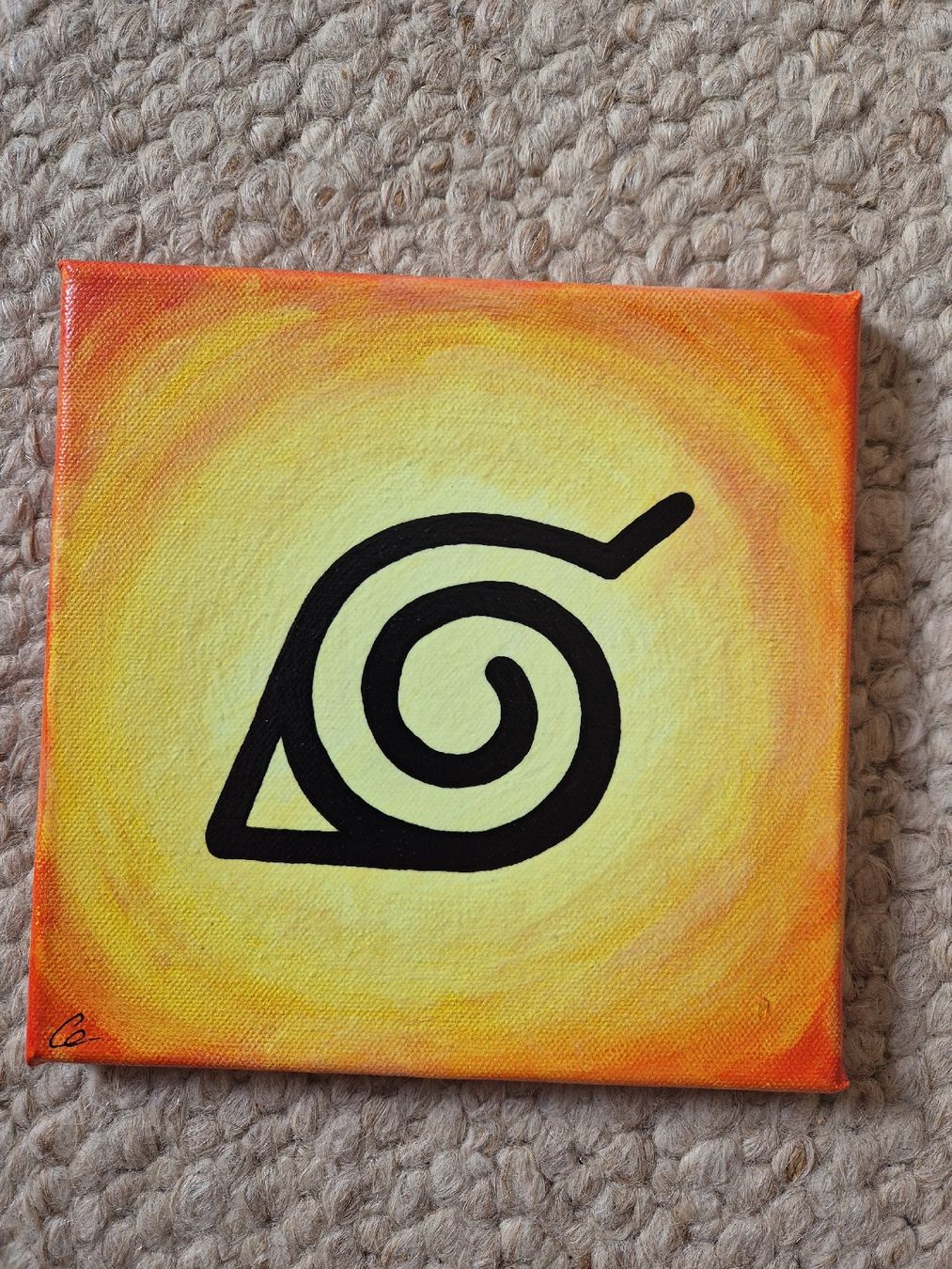 Dipinti: Bild Konoha Symbol Kunst Leinwand Neu – Usato da Winkel venduto da comeyerli