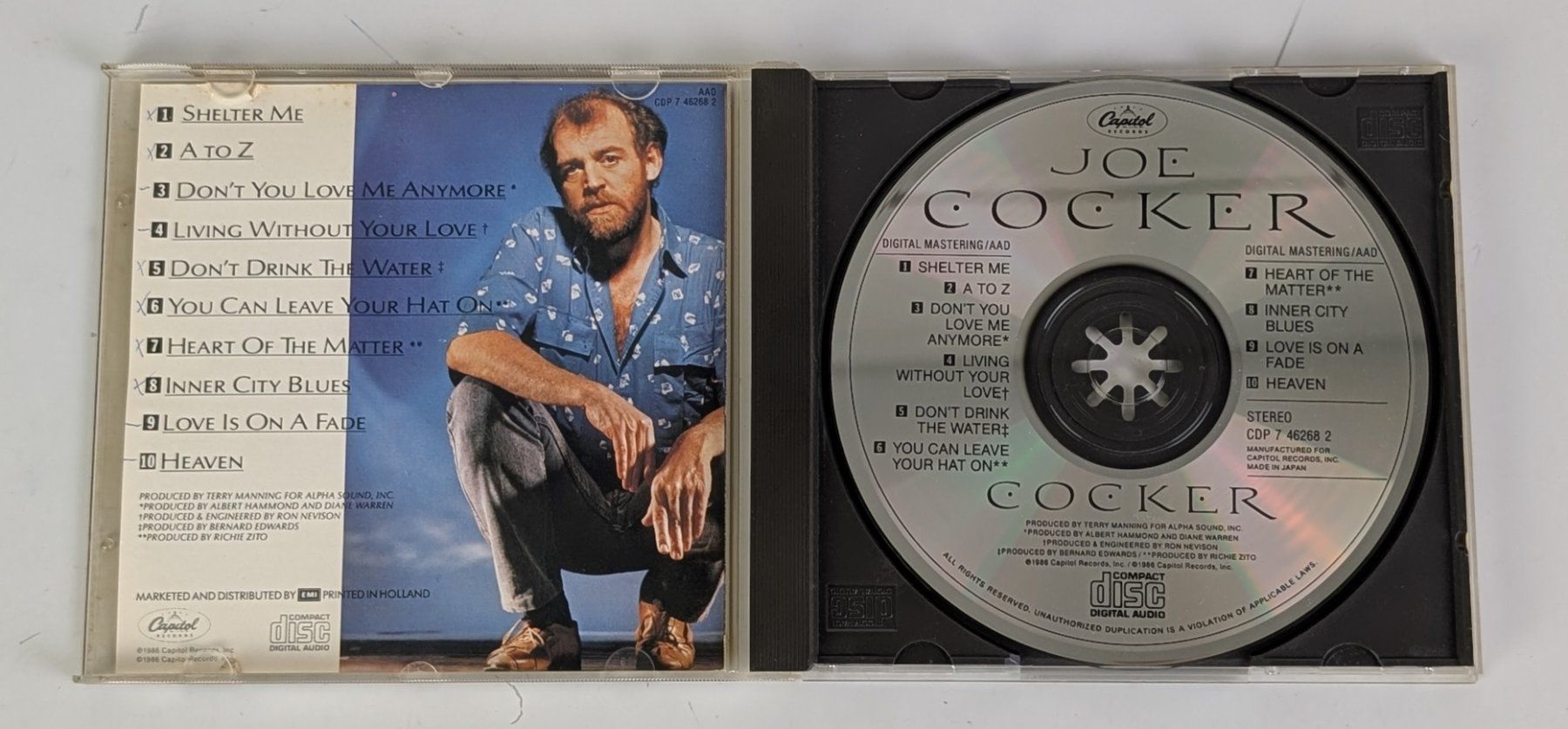 CD: Joe Cocker CD Album "Shelter Me" - Top – Usato da Zürich venduto da 1.Simon 2