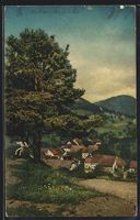 AK Zeglingen, Teilansicht des Ortes