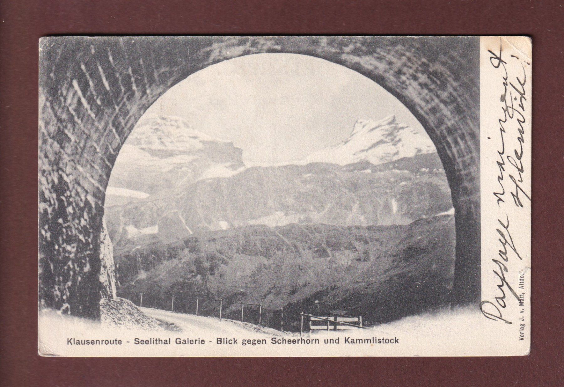Cartes postales: KLAUSENROUTE - Seelithal Galerie - 1904 // Eckbug // – D'occasion à Pully par nicecards