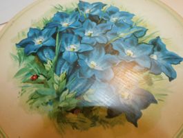 Blechdose alte Guetzli Dose Blech  8 cm hoch  21 cm dm