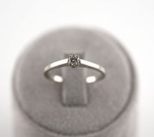 Solitärring Weissgold 18K