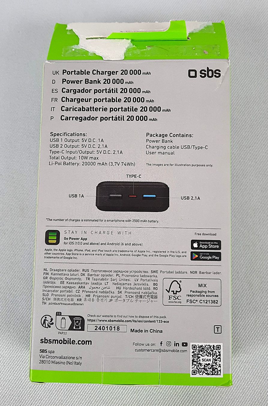 Batterie: O SBS Power Bank – Nuovo (secondo la descrizione) da Beinwil am See venduto da Restwert_Beinwil 2