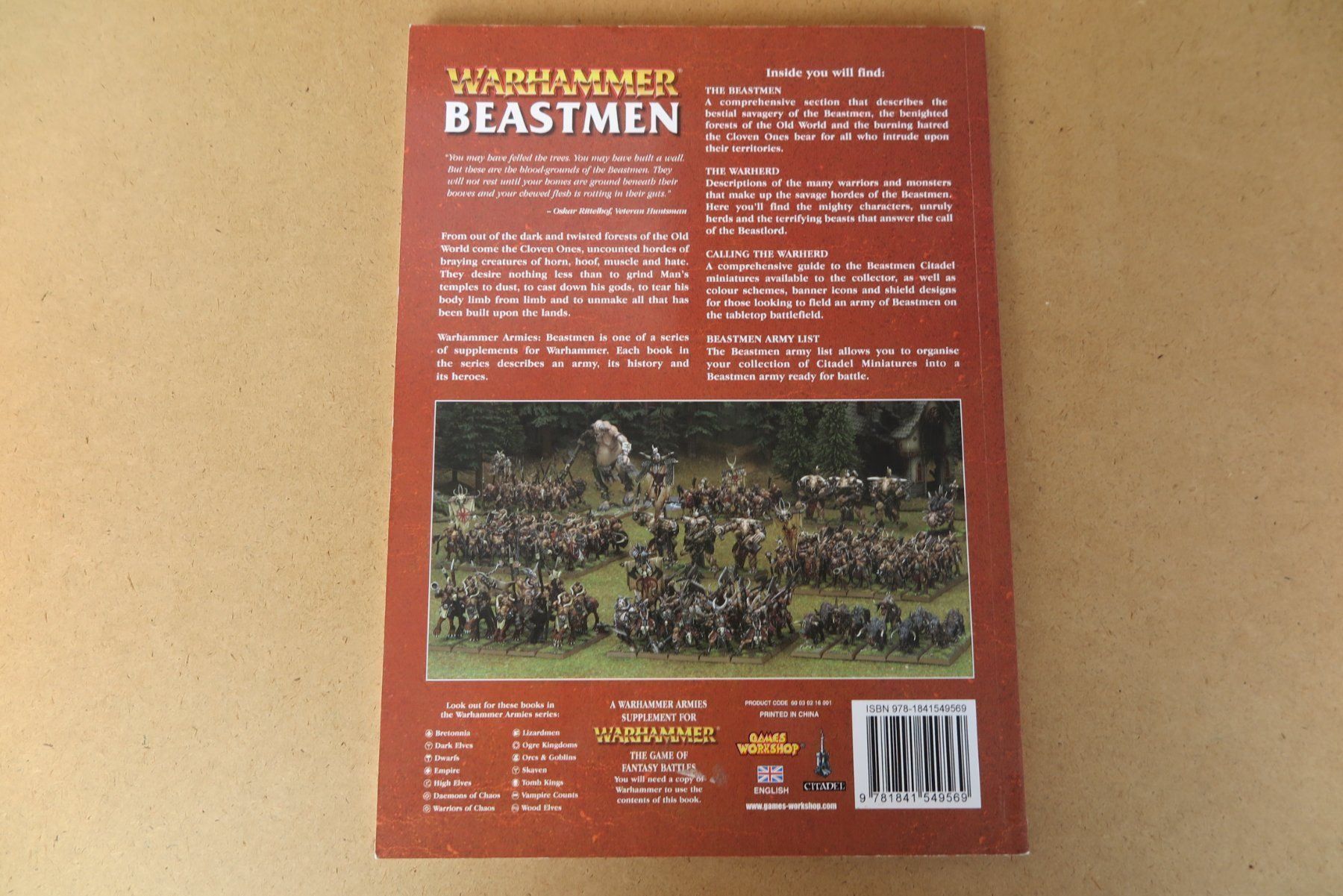 Bücher: Warhammer - Armeebuch Beastmen - 7. Ed. – Gebraucht aus Biberstein von Lou13lou 1