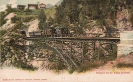 Viadukt Eisenbahn Chemin de fer Viege-Zermatt ca. 1910