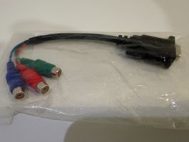 VGA RGB Adapter Kabel, VGA Stecker an 3x Cinch Buchse, kurz