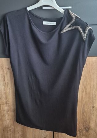 Balmain T-Shirt schwarz Stern-Applikation Grösse S