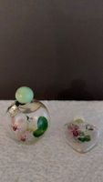 Miniatur Parfum 2Stü Seltenes Fundstück  Veilchen Handbemalt