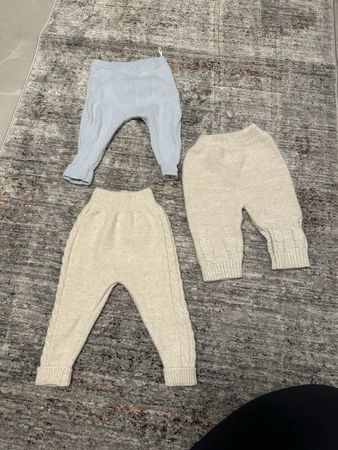 3x Baby Strickhose, Beige, Grösse ca. 74, Top Zustand Herbst