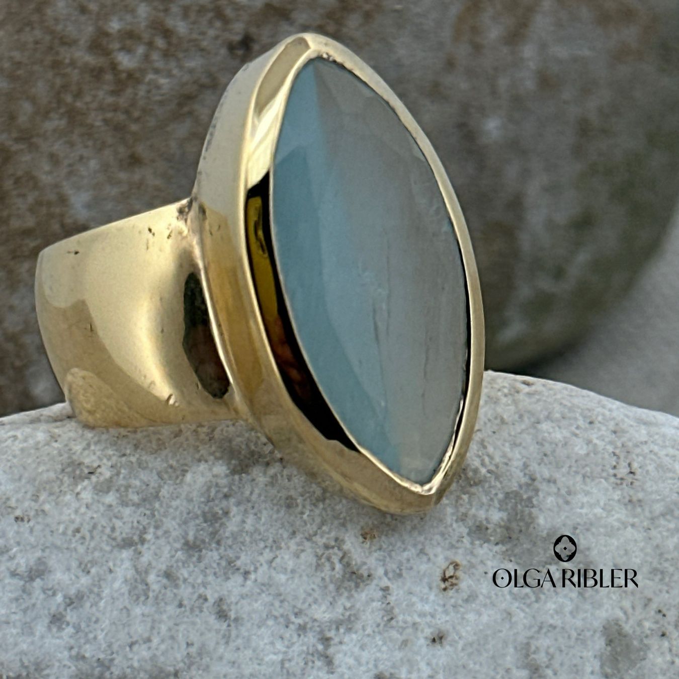Olga Ribler Anelli: Silber Ring 925 mit Aquamarin Grösse 56 – Nuovo (secondo la descrizione) da Luzern venduto da Schmuckoutlet 3