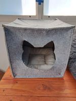 Kuscheliges Katzenhaus aus Filz für den Winter!
