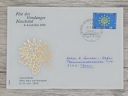 CL17 Enveloppe + Timbre Suisse 1970