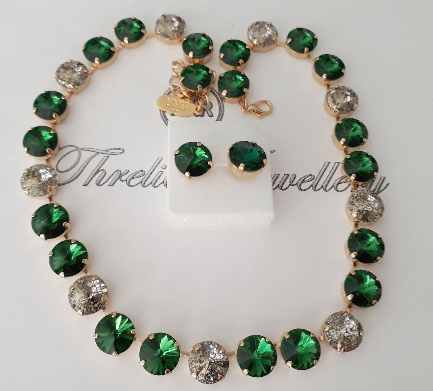 Catenine: Threlion Schmuck-Set mit  Kristallen – Nuovo e nell'imballaggio originale da Riehen venduto da Threlion