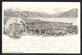 Vevey, Gesamtansicht, Hotel-Pension de F