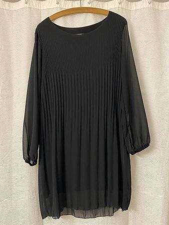 Plissee-Kleid schwarz
