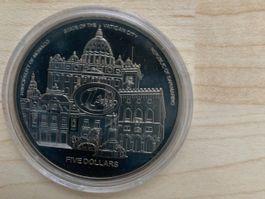 Liberia 5 Dollar 2003 "Monaco - Vatican - San Marino"