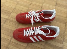 Vintage Adidas Dragon Sneaker, Grösse 45 1/3, Rot/Weiss