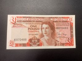 Banknote Gibraltar, 1983, 1 Pound, P 20 c, unzirkuliert