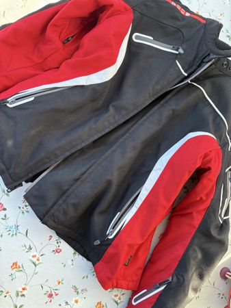 ISS Motorradjacke Gore-Tex Schwarz-Rot Gr. D2XL Top!