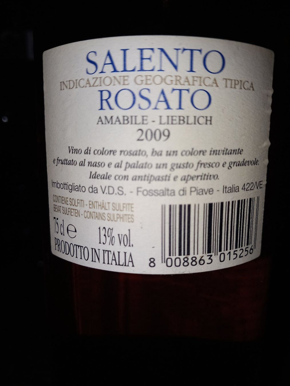 Vino: Colombella rosato salento 2009 – Nuovo (secondo la descrizione) da Le locle venduto da juliensaran 1