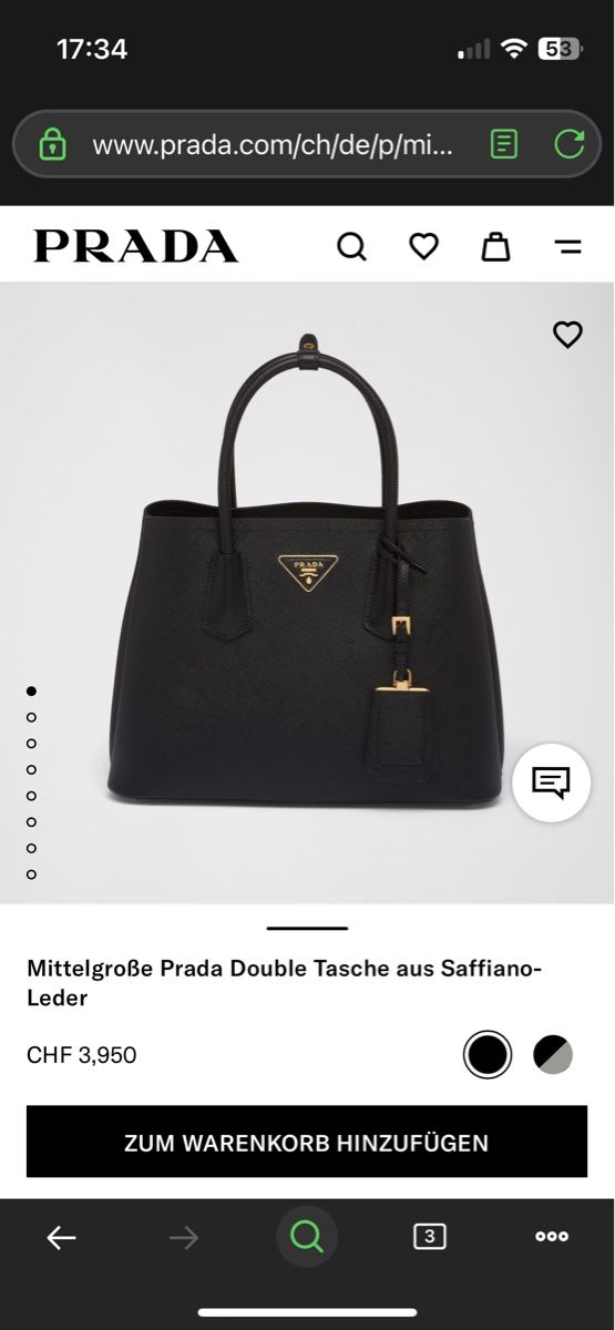 Prada Sacs femmes: Prada Handtasche Saffiano Medium – D'occasion à Untersiggenthal par Shopaholic07 9